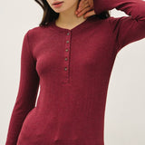 Classic Ribbed Long Sleeve Henley