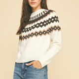 Vintage Geo Print Sweater
