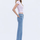 Aileeah Slim Wide Jean (Vervet)