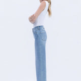 Olivia Full Length Wide Leg Jean (Vervet)