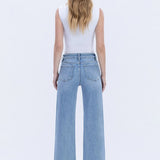 Olivia Full Length Wide Leg Jean (Vervet)