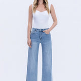 Olivia Full Length Wide Leg Jean (Vervet)