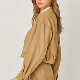 Easily Suede Bomber Jacket