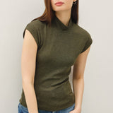Classic Mockneck Ribbed Top