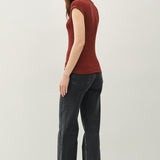 Classic Mockneck Ribbed Top