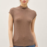 Classic Mockneck Ribbed Top