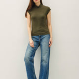 Classic Mockneck Ribbed Top
