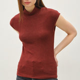 Classic Mockneck Ribbed Top