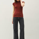 Classic Mockneck Ribbed Top