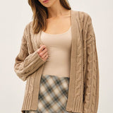 Chunky Cable Knit Cardigan