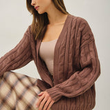 Chunky Cable Knit Cardigan
