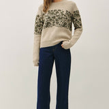 Floral Accent Ultra Soft Sweater
