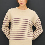 Minimal Stripe Wool Blend Sweater