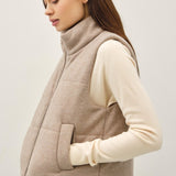 Ribbed & Cropped Puffer Vest