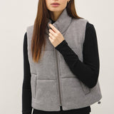 Ribbed & Cropped Puffer Vest