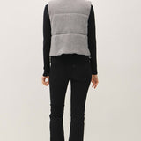 Ribbed & Cropped Puffer Vest