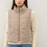 Ribbed & Cropped Puffer Vest