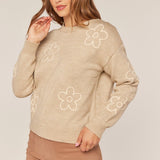 Embroidered Floral Sweater