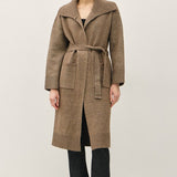 Large Collar Ribbed Coatigan