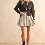 Color Contrast Cardi Top