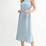 Total Texture Sleeveless Midi Dress