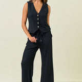 Total Texture Wide Leg Pant