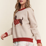 Dachshund Color Block Sweater