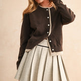 Color Contrast Cardi Top