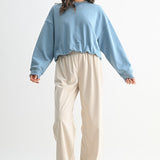 Bubble Hem French Terry Top