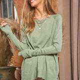 Solid Comfort Knit Top