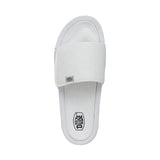 HEY DUDE Men's Phoenix Basic Knit Slide (White)