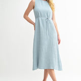 Total Texture Sleeveless Midi Dress