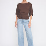 Angel Sleeve Cinch Side Blouse
