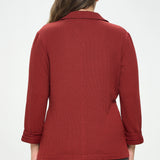 Blaze Of Glory Textured Blazer (Plus)