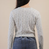 Floral Print Cropped Cardi Top