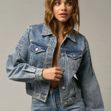 Puff Sleeve Denim Jacket