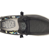 HEY DUDE Men's Wally Stretch Canvas (Black)