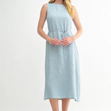 Total Texture Sleeveless Midi Dress