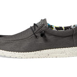 HEY DUDE Men's Wally Stretch Canvas (Black)