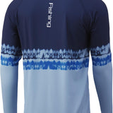 HUK Salt Stripe Pursuit Long Sleeve (Deep Ocean Blue)