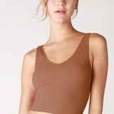 V Neck Ribbed Crop Top (Nikibiki)