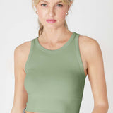 Chevron High Neck Crop Top (NikiBiki)
