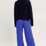 Lace Trim Waffle Knit Pant