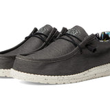 HEY DUDE Men's Wally Stretch Canvas (Black)