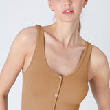 NIKIBIKI Ribbed Button Down Crop Top