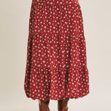 Brunch Date Floral Midi Skirt
