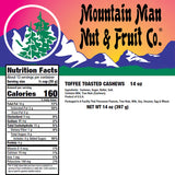 Toffee Toasted Cashews (Mountain Man)