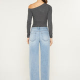 Alaina Mid Rise Loose Fit Jean (Mica Denim)
