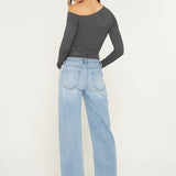 Alaina Mid Rise Loose Fit Jean (Mica Denim)