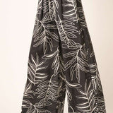 Leaf Print Satin Pant